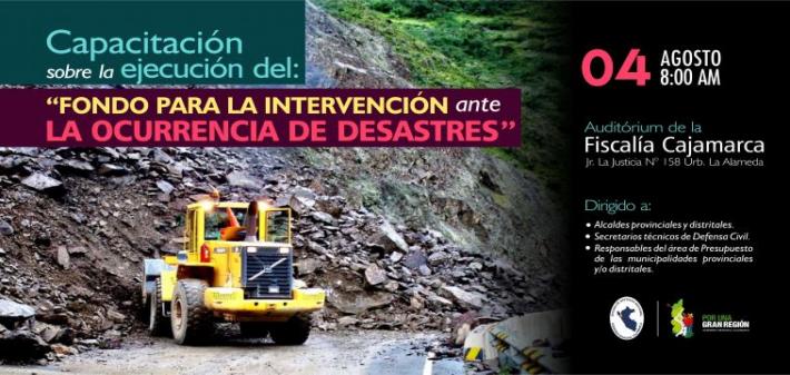 Capacitación sobre la ejecución del “Fondo para la Intervención ante la Ocurrencia de Desastres Naturales”