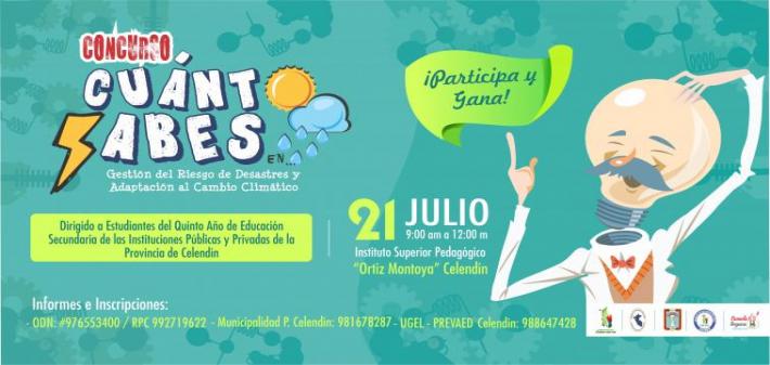 CONCURSO ¿CUÁNTO SABES EN GESTIÓN DEL RIESGO DE DESASTRES? - CELENDÍN 2017